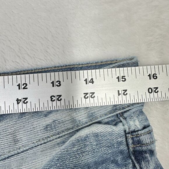 Pistola Jeans Womens 30 Light Fade Distressed Destroyed Worn Straight Stretch - Picture 6 of 11